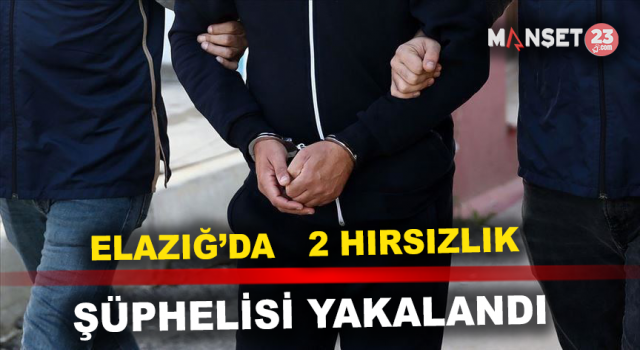 Elazığ’da 2 Hırsızlık Şüphelisi Yakalandı