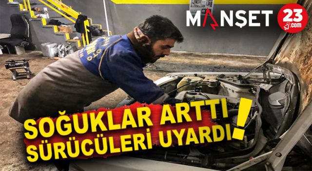 Elazığ'da Soğuklar Arttı, Ustalar Sürücülere Kış Bakımını Hatırlattı