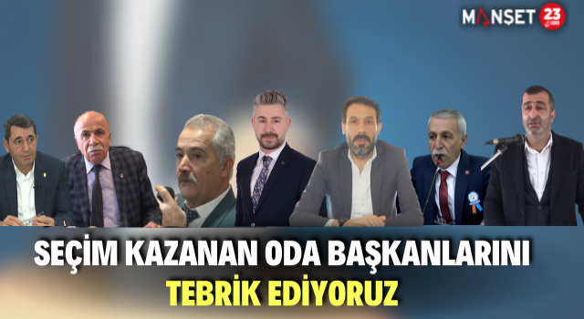 Tek Medya Grup ve Manşet 23’ten Oda Başkanlarına Tebrik