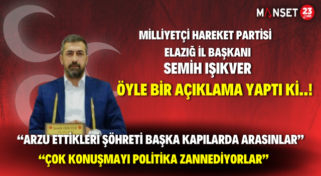 Başkan Işıkver, Öyle Bir Açıklama Yaptı Ki..!