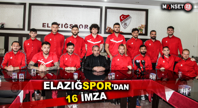 Elazığspor’dan 16 İmza