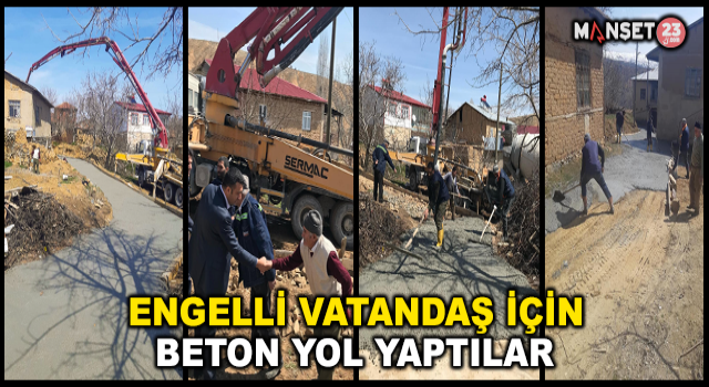 Engelli Vatandaş İçin Beton Yol Yapıldı