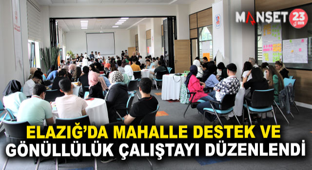 Elazığ'da Mahalle Destek Ve Gönüllülük Çalıştayı Düzenlendi