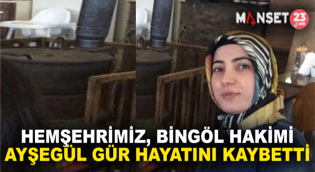 Elazığlı Hemşehrimiz Bingöl Hakimi Ayşegül Gür Hayatını Kaybetti