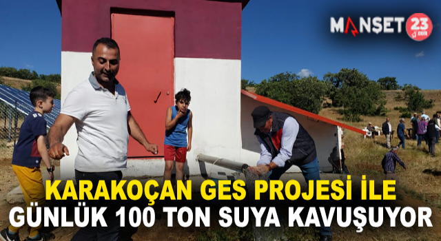 Karakoçan GES Projesi İle Günlük 100 Ton Suya Kavuştu