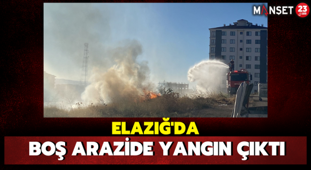 Elazığ’da Boş Arazide Yangın Çıktı