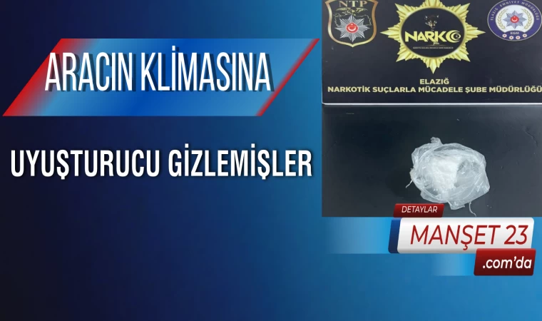 Aracın Klimasına Uyuşturucu Gizlemişler