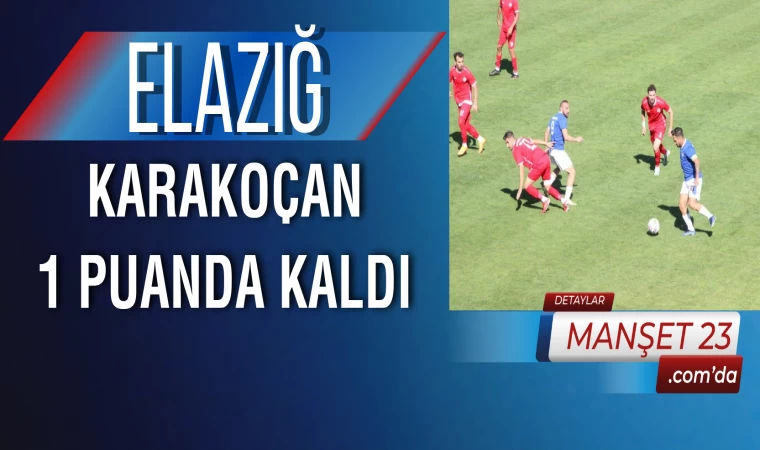 Elazığ Karakoçan 1 Puanda Kaldı