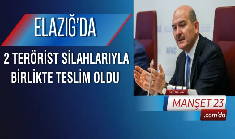 Elazığ’da 2 Terörist Silahlarıyla Birlikte Teslim Oldu