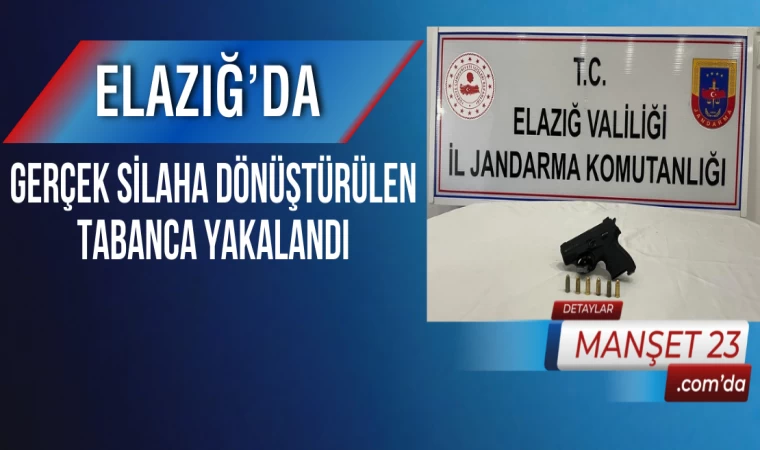 Elazığ’da Gerçek Silaha Dönüştürülen Tabanca Yakalandı