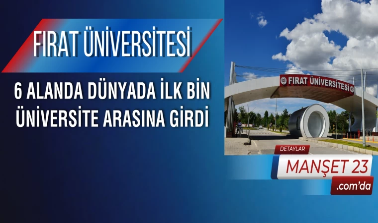 Fırat Üniversitesi 6 Alanda Dünyada İlk Bin Üniversite Arasına Girdi