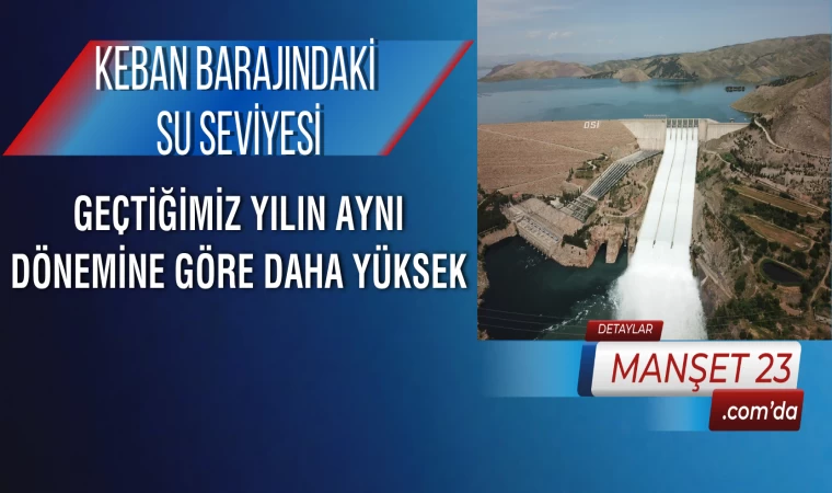 Keban Barajındaki Su Seviyesi, Geçtiğimiz Yılın Aynı Dönemine Göre Daha Yüksek