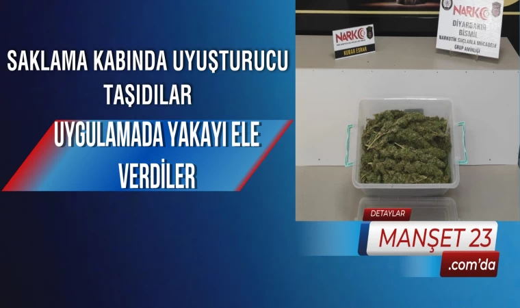 Saklama Kabında Uyuşturucu Taşıdılar, Uygulamada Yakayı Ele Verdiler