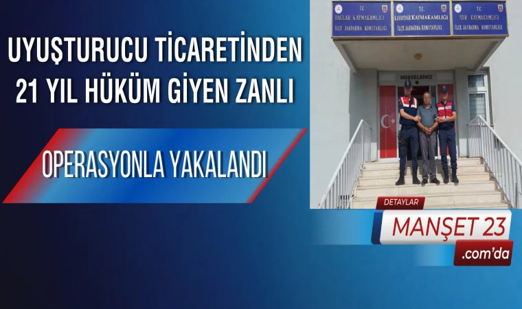 Uyuşturucu Ticaretinden 21 Yıl Hüküm Giyen Zanlı Operasyonla Yakalandı