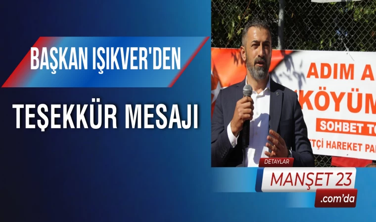 Başkan Işıkver'den Teşekkür Mesajı