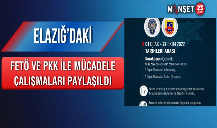 Elazığ’daki FETÖ Ve PKK İle Mücadele Çalışmaları Paylaşıldı