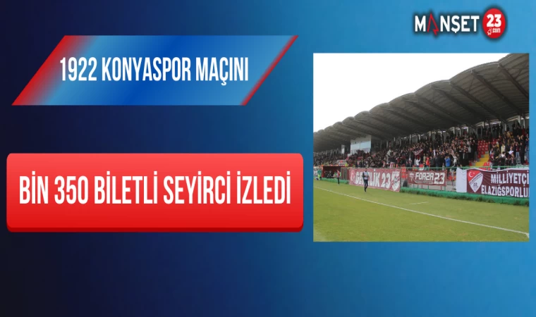 1922 Konyaspor Maçını Bin 350 Biletli Seyirci İzledi