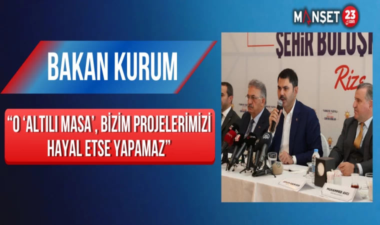 Bakan Kurum: “O ‘Altılı Masa’, Bizim rojelerimizi Hayal Etse Yapamaz”