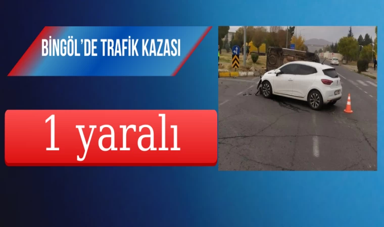 Bingöl’de trafik kazası: 1 yaralı