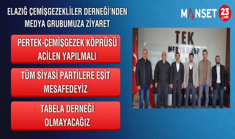 Elazığ Çemişgezekliler Derneği’nden Medya Grubumuza Ziyaret