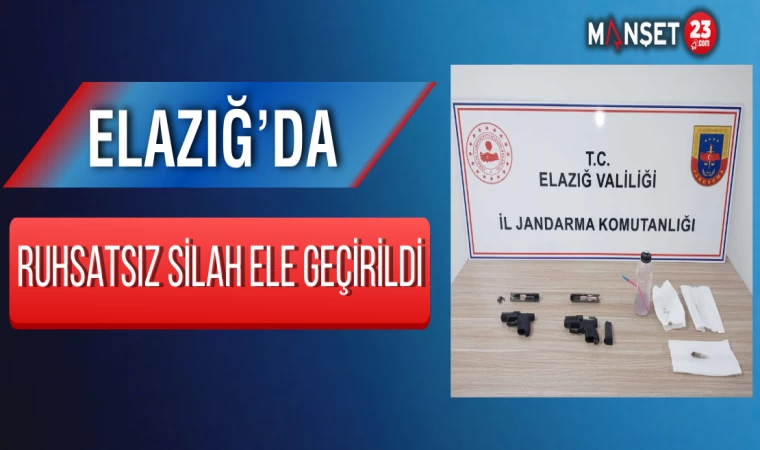 Elazığ’da Ruhsatsız Silah Ele Geçirildi