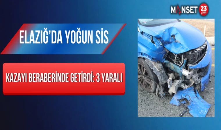 Elazığ’da Yoğun Sis Kazayı Beraberinde Getirdi: 3 Yaralı