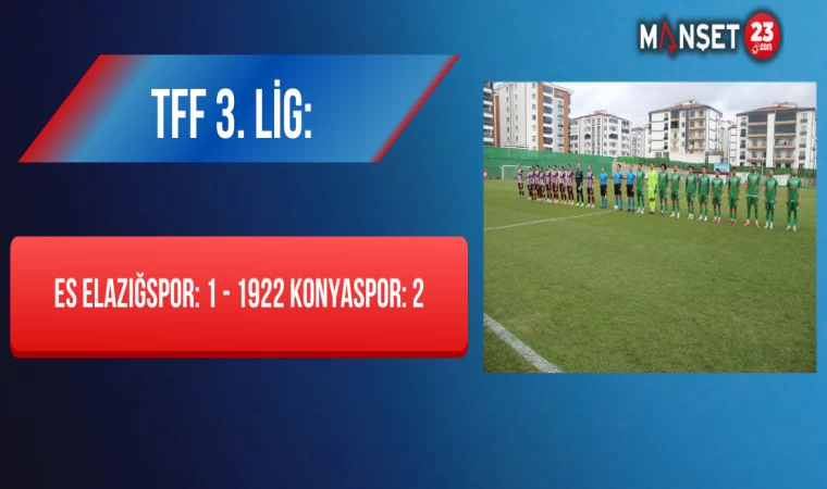 TFF 3. Lig: ES Elazığspor: 1 - 1922 Konyaspor: 2