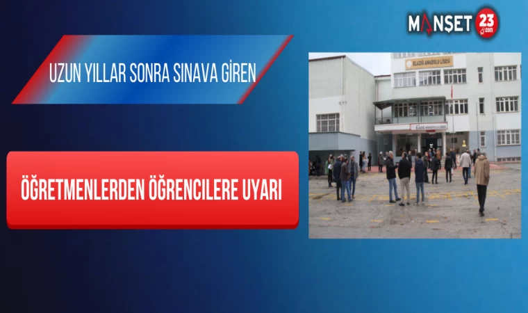 Uzun Yıllar Sonra Sınava Giren Öğretmenlerden Öğrencilere Uyarı