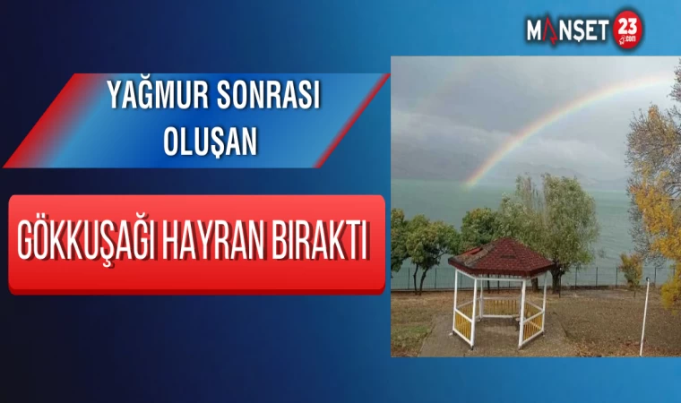 Yağmur sonrası oluşan gökkuşağı hayran bıraktı