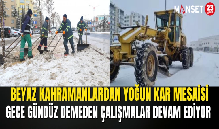 Elazığ Belediyesi'nin Kar Mesaisi Durmadan Devam Ediyor