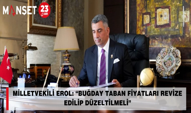 Milletvekili Erol: “Buğday Taban Fiyatları Revize Edilip Düzeltilmeli”