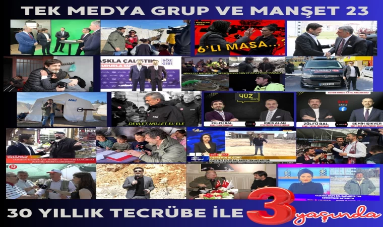 Manşet 23 ve Tek Medya Grup 3 Yaşında