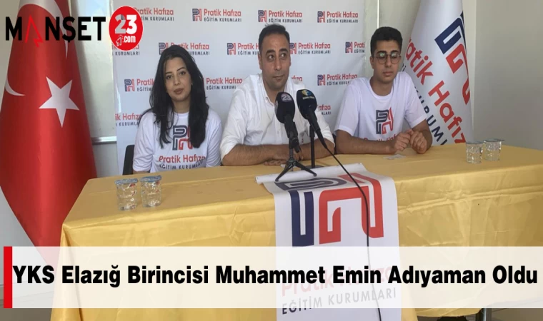 YKS Elazığ Birincisi Muhammet Emin Adıyaman Oldu