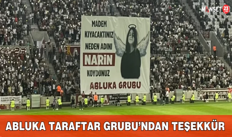 Abluka Taraftar Grubu’ndan Teşekkür