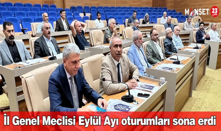 İl Genel Meclisi Eylül Ayı oturumları sona erdi