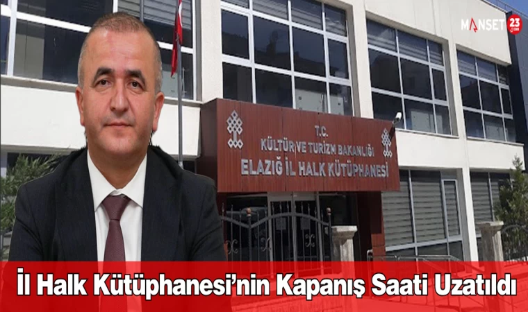 İl Halk Kütüphanesi’nin Kapanış Saati Uzatıldı