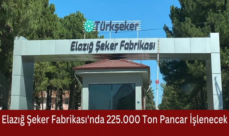 Elazığ Şeker Fabrikası'nda 225.000 Ton Pancar İşlenecek