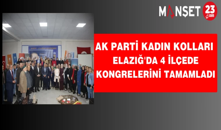 AK Parti kadın kolları Elazığ'da 4 ilçede kongrelerini tamamladı