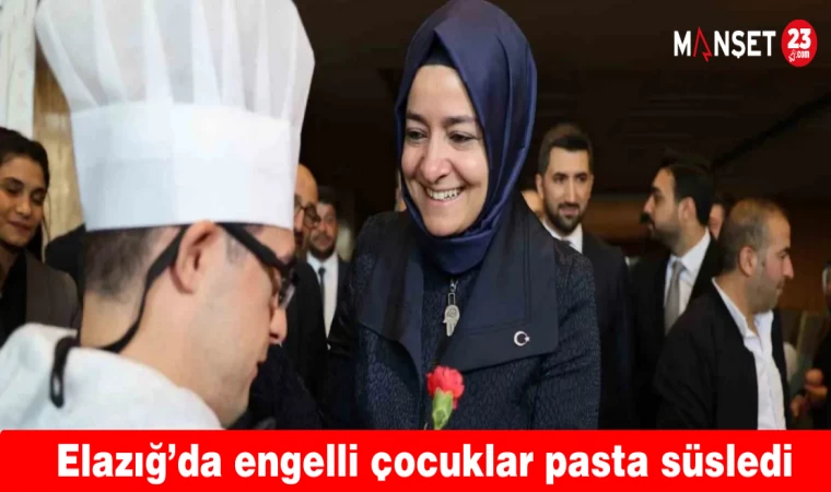 Elazığ’da engelli çocuklar pasta süsledi