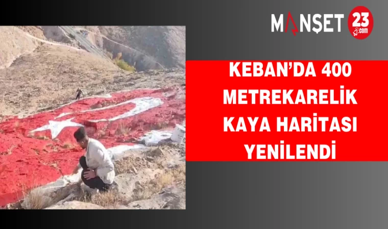 Keban’da 400 metrekarelik kaya haritası yenilendi