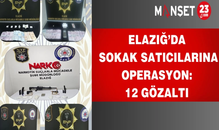 Elazığ’da Sokak Satıcılarına Operasyon: 12 Gözaltı