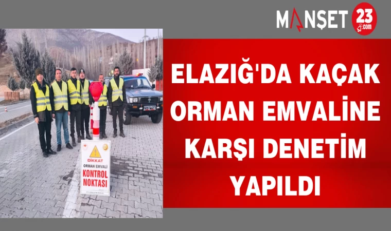 Elazığ'da kaçak orman emvaline karşı denetim yapıldı