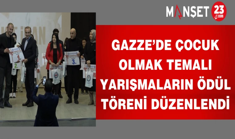 Gazze’de Çocuk Olmak Temalı Yarışmaların Ödül Töreni Düzenlendi