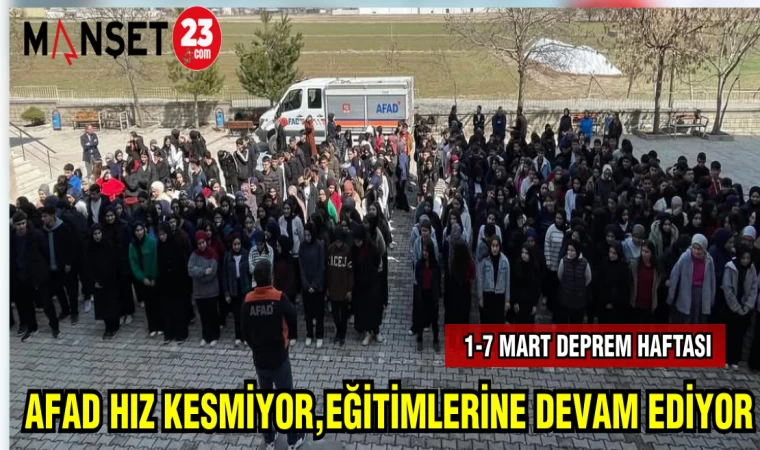 AFAD HIZ KESMİYOR,EĞİTİMLERİNE DEVAM EDİYOR