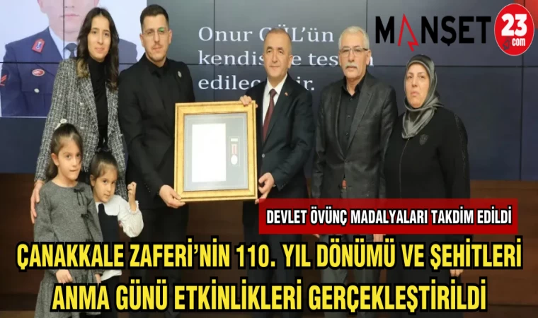 ÇANAKKALE ZAFERİ'NİN 110 .YIL DÖNÜMÜ VE ŞEHİTLERİ ANMA ETKİNLİKLERİ GERÇEKLEŞTİRİLDİ