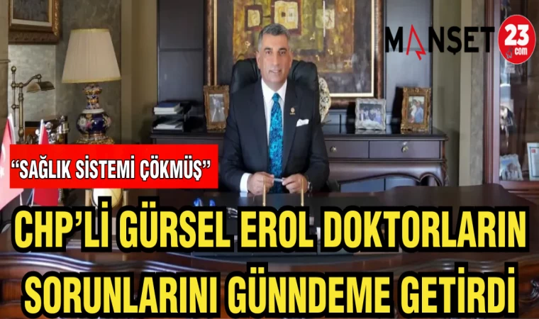 CHP'Lİ GÜRSEL EROL, DOKTORLARIN SORUNLARINI GÜNDEME GETİRDİ