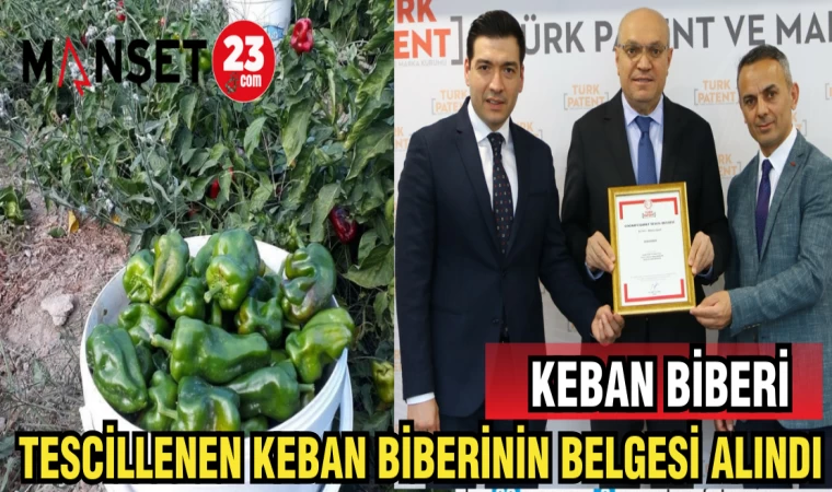 TESCİLLENEN KEBAN BİBERİNİN BELGESİ ALINDI