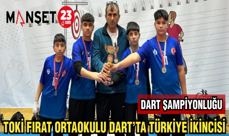 TOKİ FIRAT ORTAOKULU DART’TA TÜRKİYE İKİNCİSİ