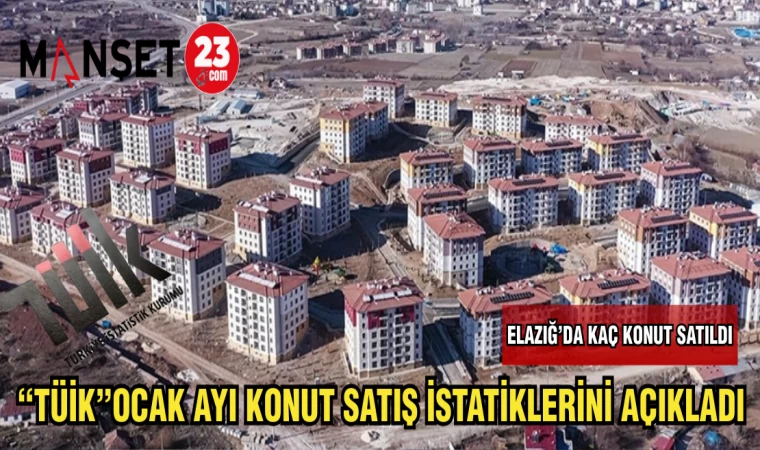 "TÜİK"OCAK AYI KONUT SATIŞ İSTATİKLERİNİ AÇIKLADI