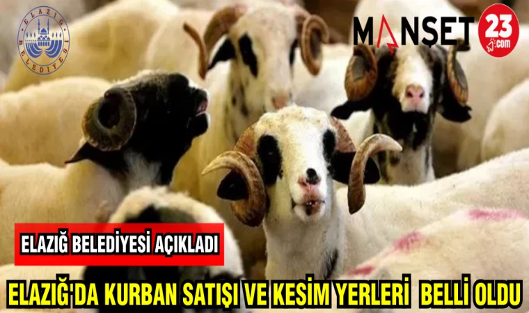 ELAZIĞ'DA KURBAN SATIŞI VE KESİM YERLERİ BELLİ OLDU